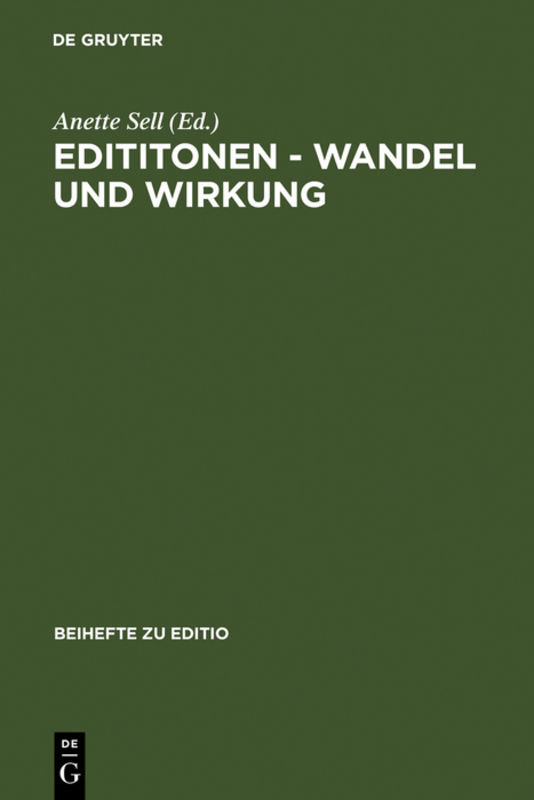 Edititonen - Wandel und Wirkung