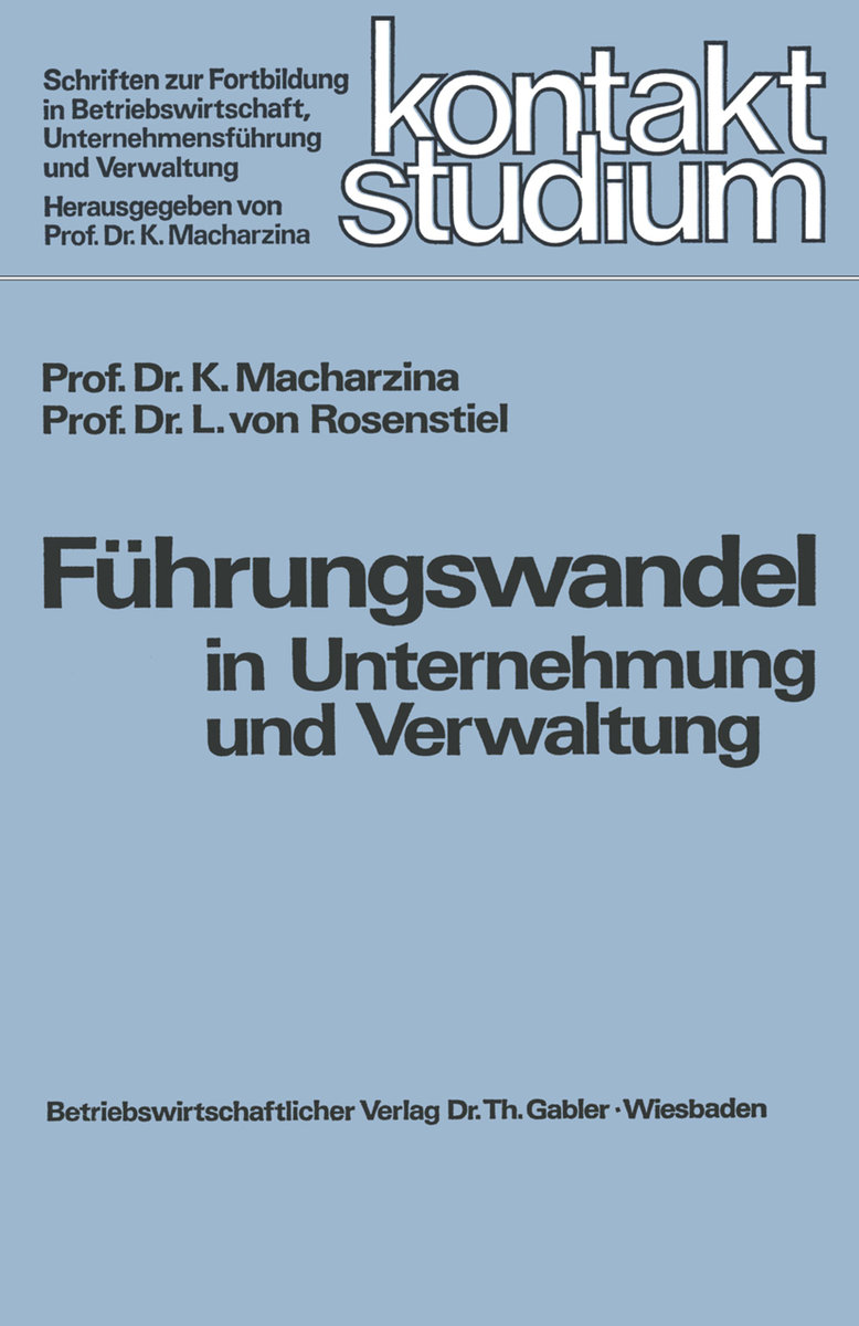 Führungswandel in Unternehmung und Verwaltung