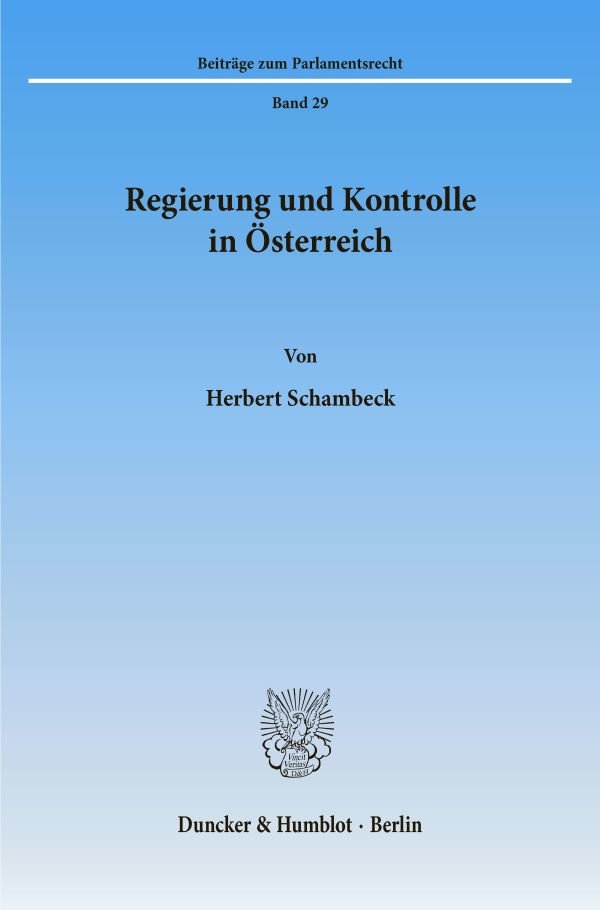 Regierung und Kontrolle in Österreich