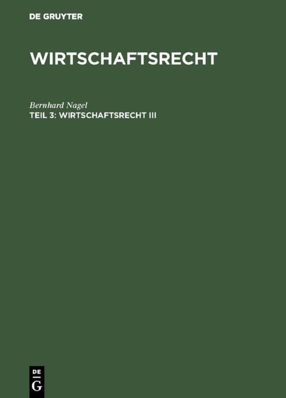 Wirtschaftsrecht III